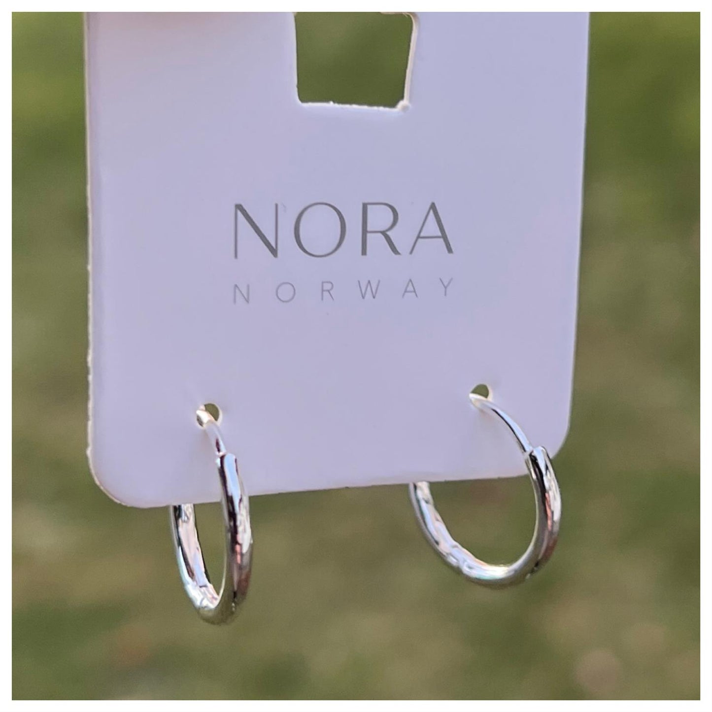 Nora Norway Charm Ear Plain 22 mm Silver