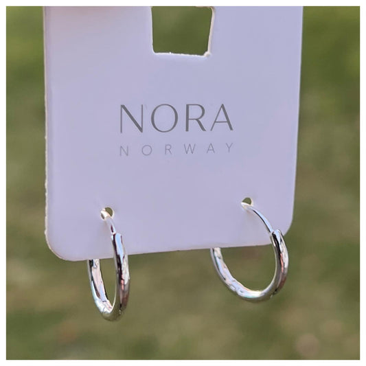 Nora Norway Charm Ear Plain 22 mm Silver