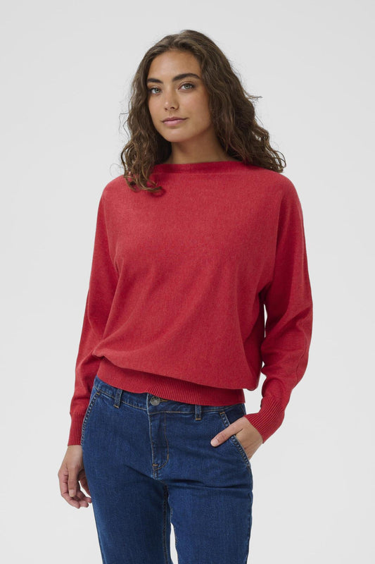 Culture CUannemarie Batwing Jumper Chili Pepper Melange