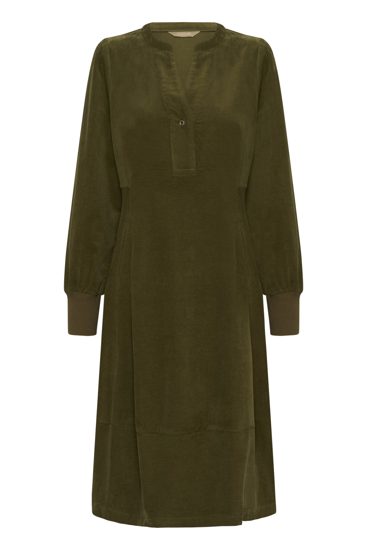 Culture CUrhaena LS Dress Burnt Olive Green