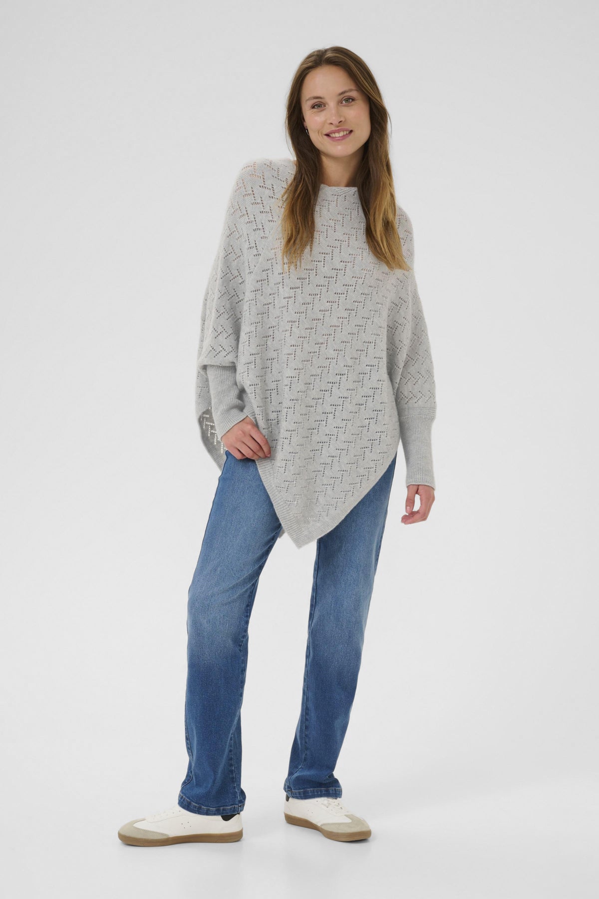 Kaffe Clothing KAoline Poncho Gray Melange