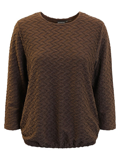 Brandtex Hverdagsgenser Brun. 3/4 erm