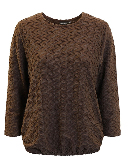 Brandtex Hverdagsgenser Brun. 3/4 erm
