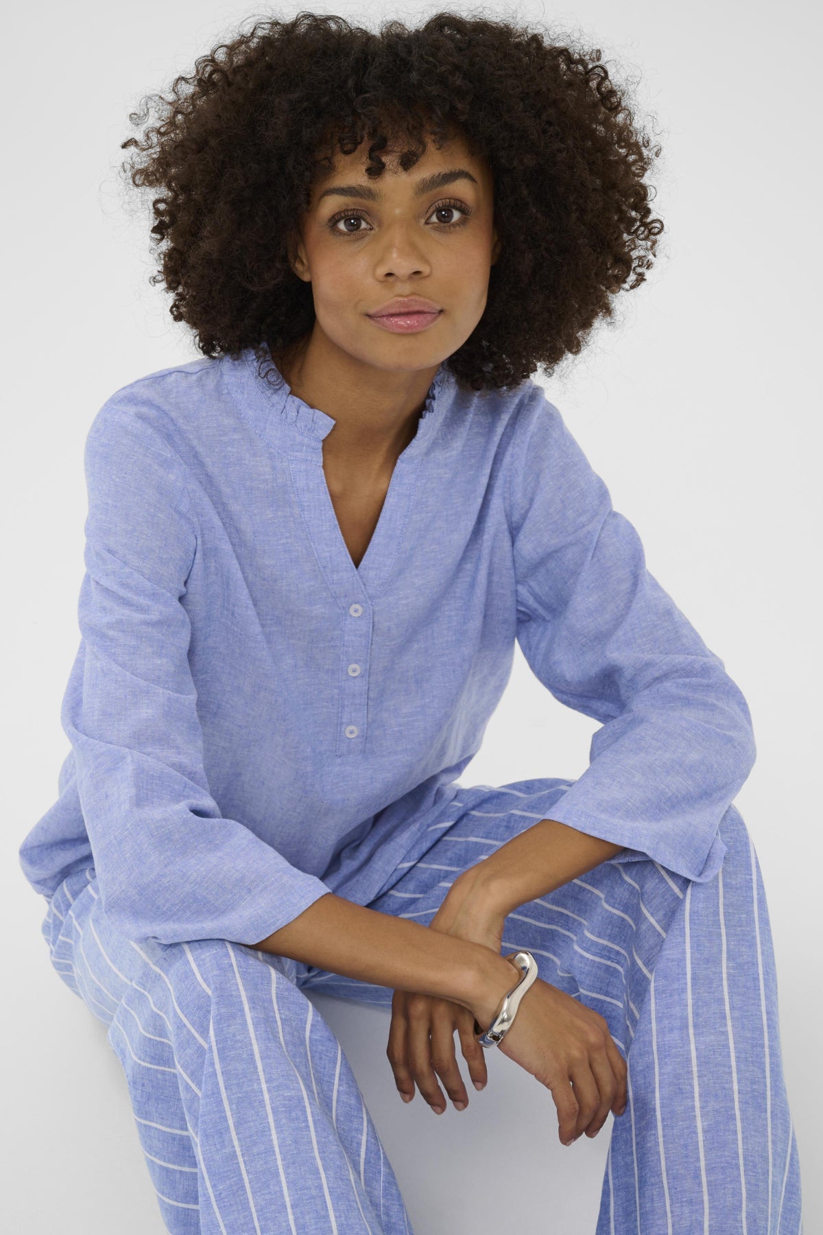 Culture CUarletty Blouse - Powder Blue