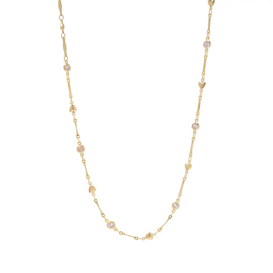 Nora Norway Heart Neck 42 Gold Clear