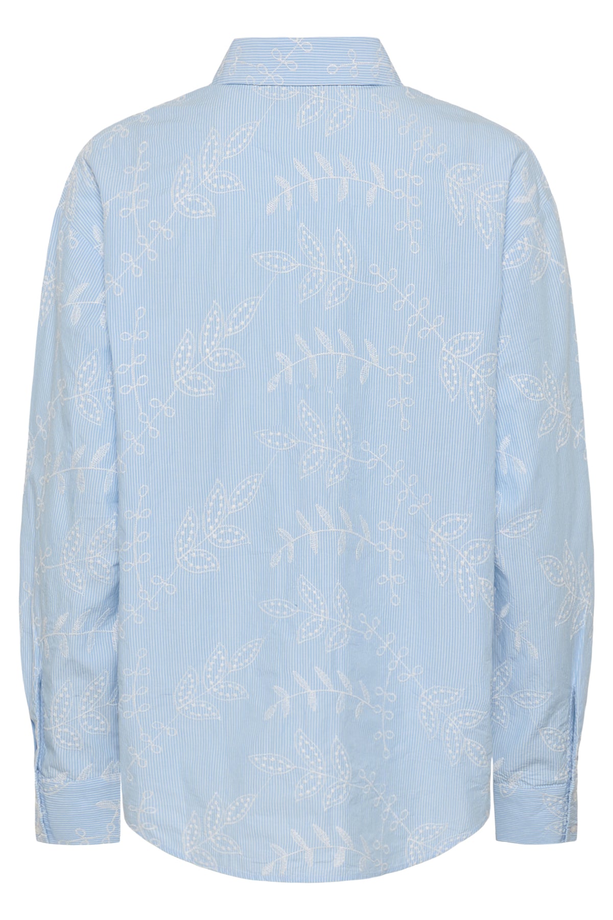 Kaffe Clothing KAmarlee Shirt White Blue Embroidery Stripe