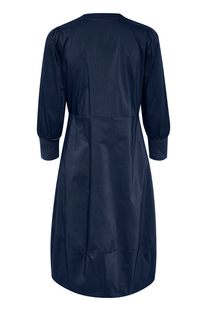 Culture CUantoinett 3/4 Sleeve Dress Blue Iris