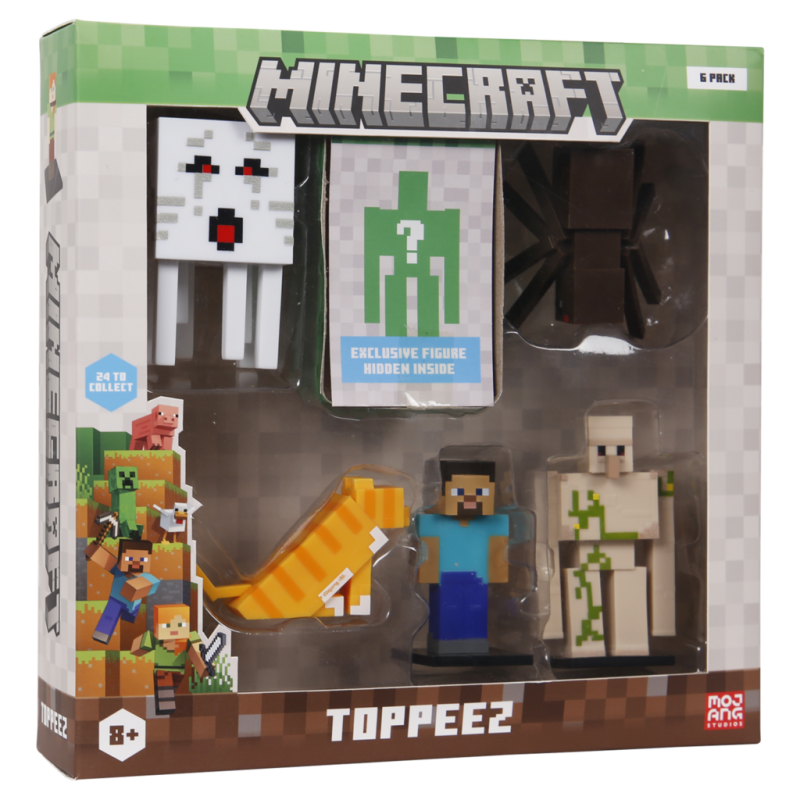 MINECRAFT 3D Figure 6 pack Deluxe box