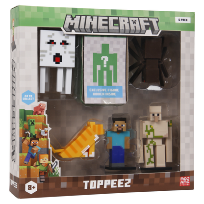 MINECRAFT 3D Figure 6 pack Deluxe box