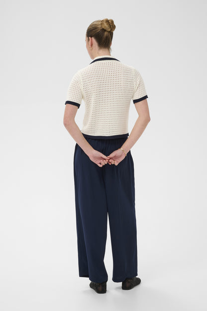 Kaffe Clothing KAillis Cropped Pants - Midnight Marine