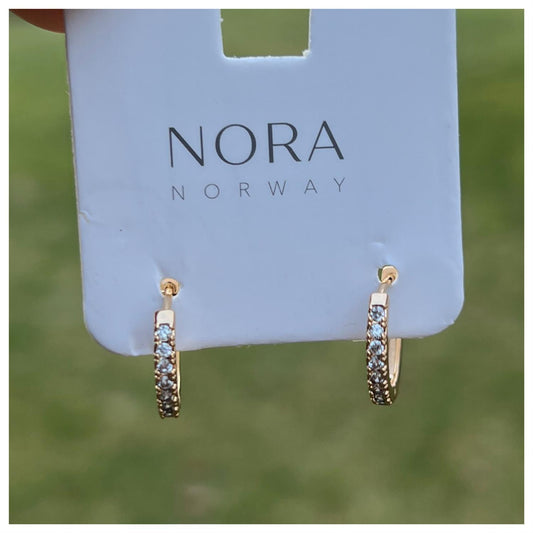 Nora Norway Whistler Ear Gold Clear 12mm