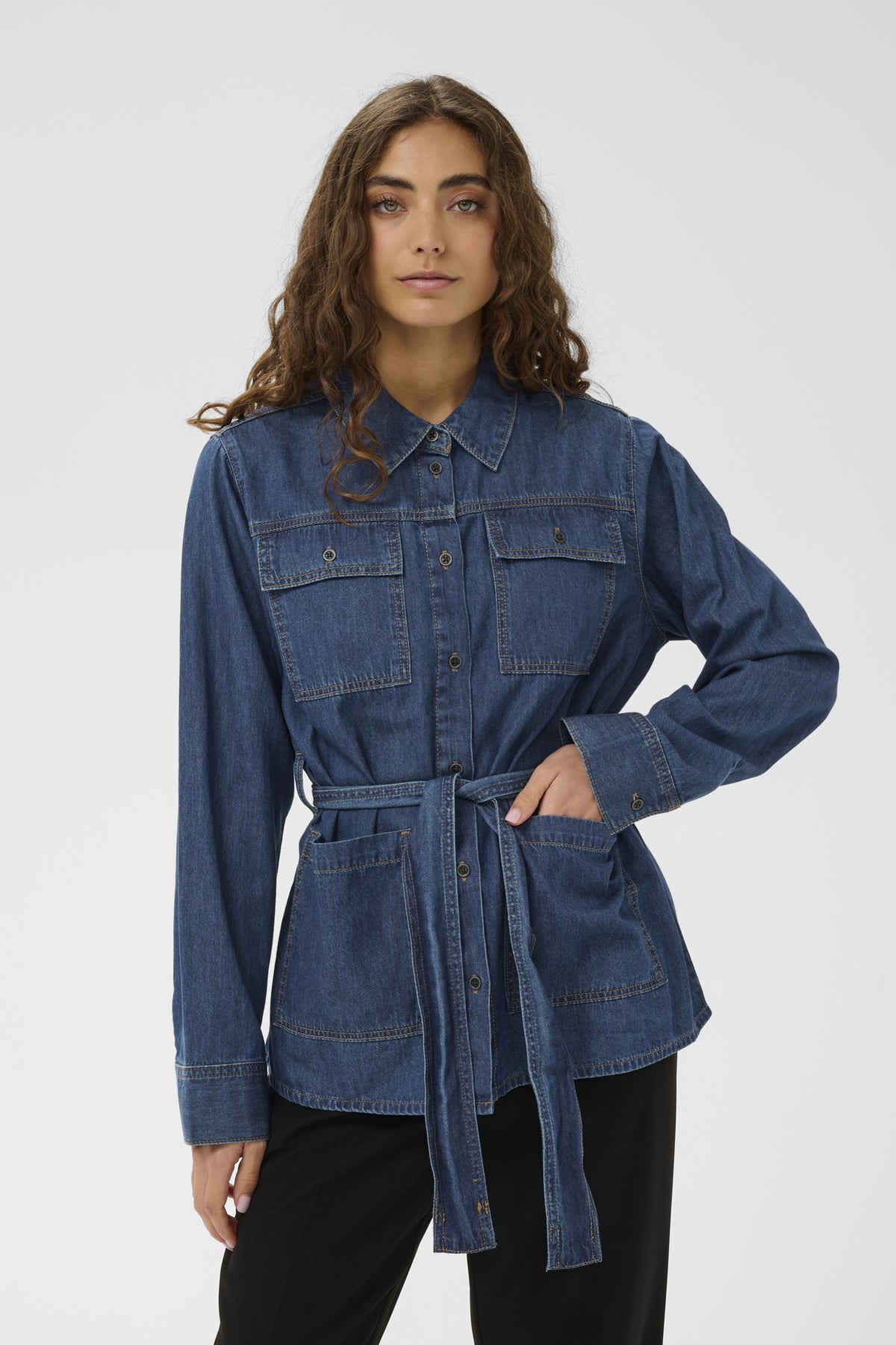 Culture CUlava Arpa Shirt Dark Blue Wash