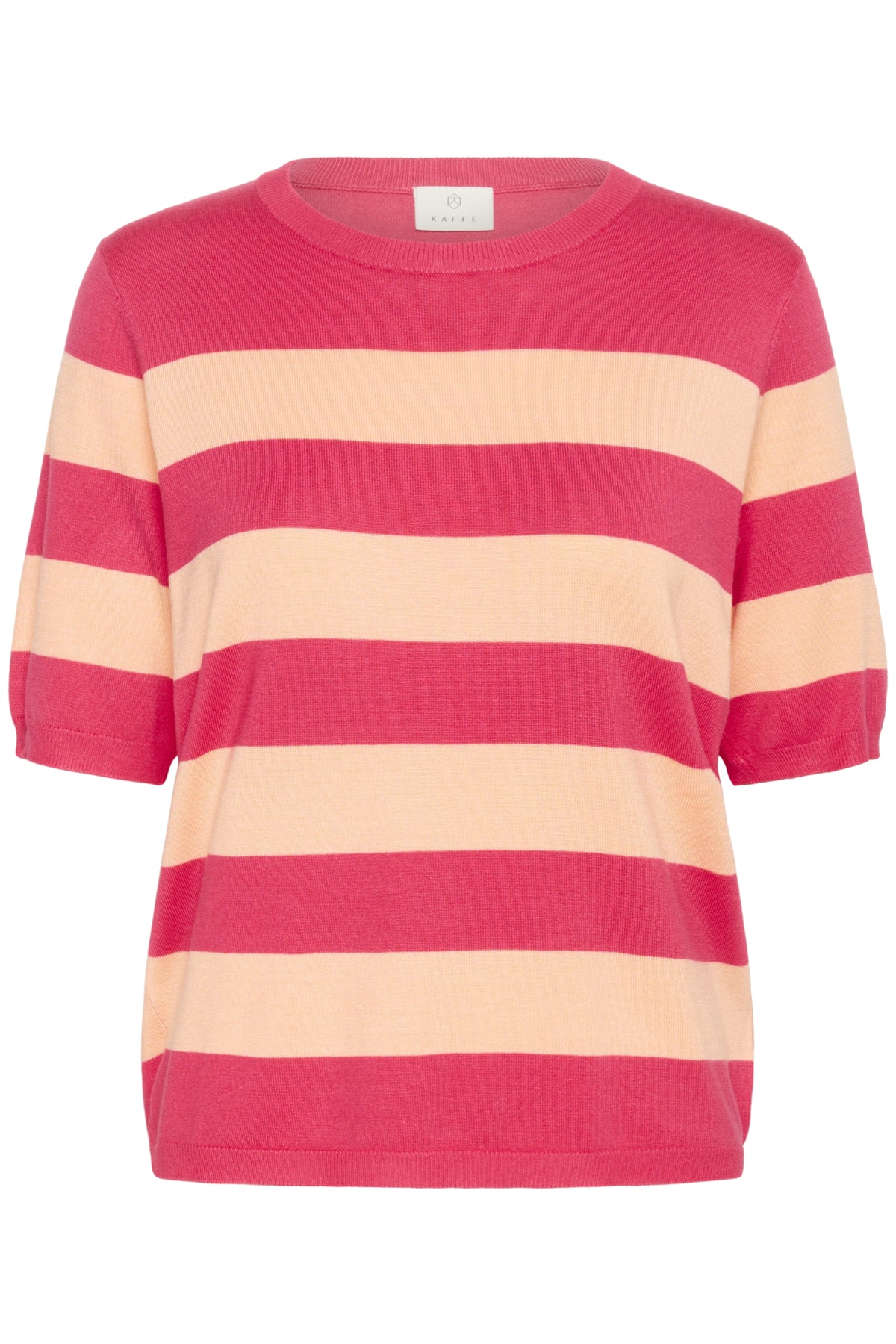 Kaffe Clothing KAlizza Striped Knit Rasberry/Peach Wide Stripes