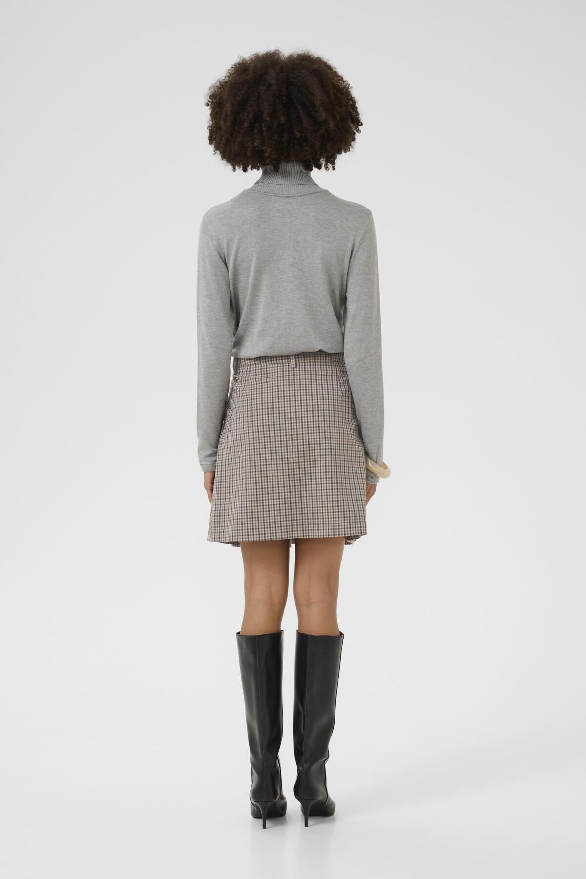 Culture CUchecka Skirt Brown Check