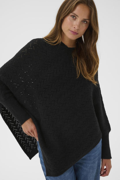 Kaffe Clothing KAoline Poncho Black Deep