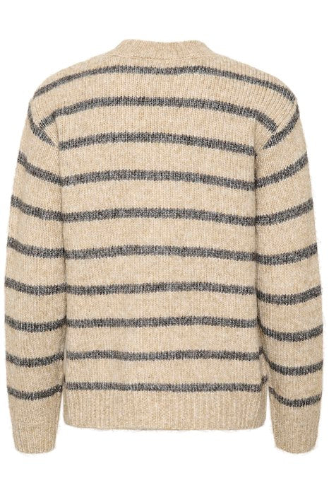 Kaffe Clothing KAtrina Striped Pullover Feather gray Melange Striped