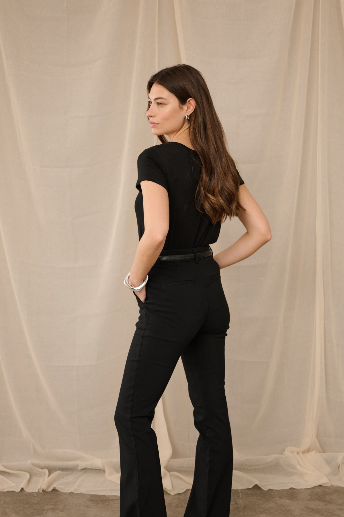 Culture CUbengtha Long Flare Pants Black