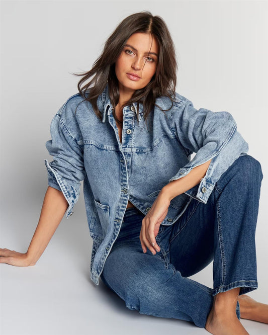 Floyd Sabrina Denimjakke Medium Jeans Blue