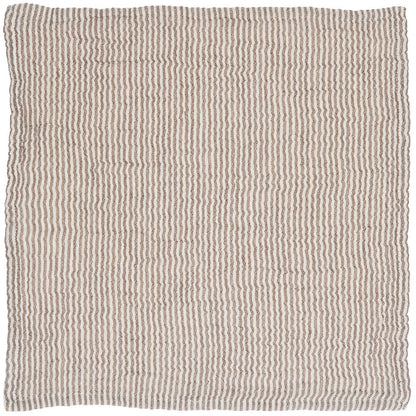 Ib Laursen Stoffserviett Brun/Hvitstripet