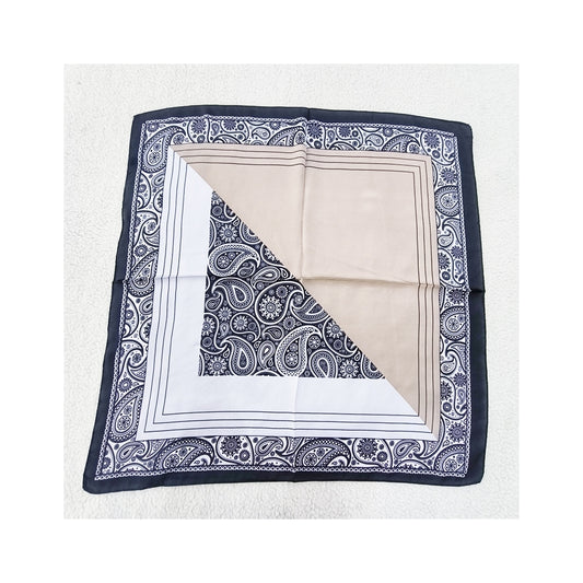 Silkeskjerf Bandanas - Sort/beige