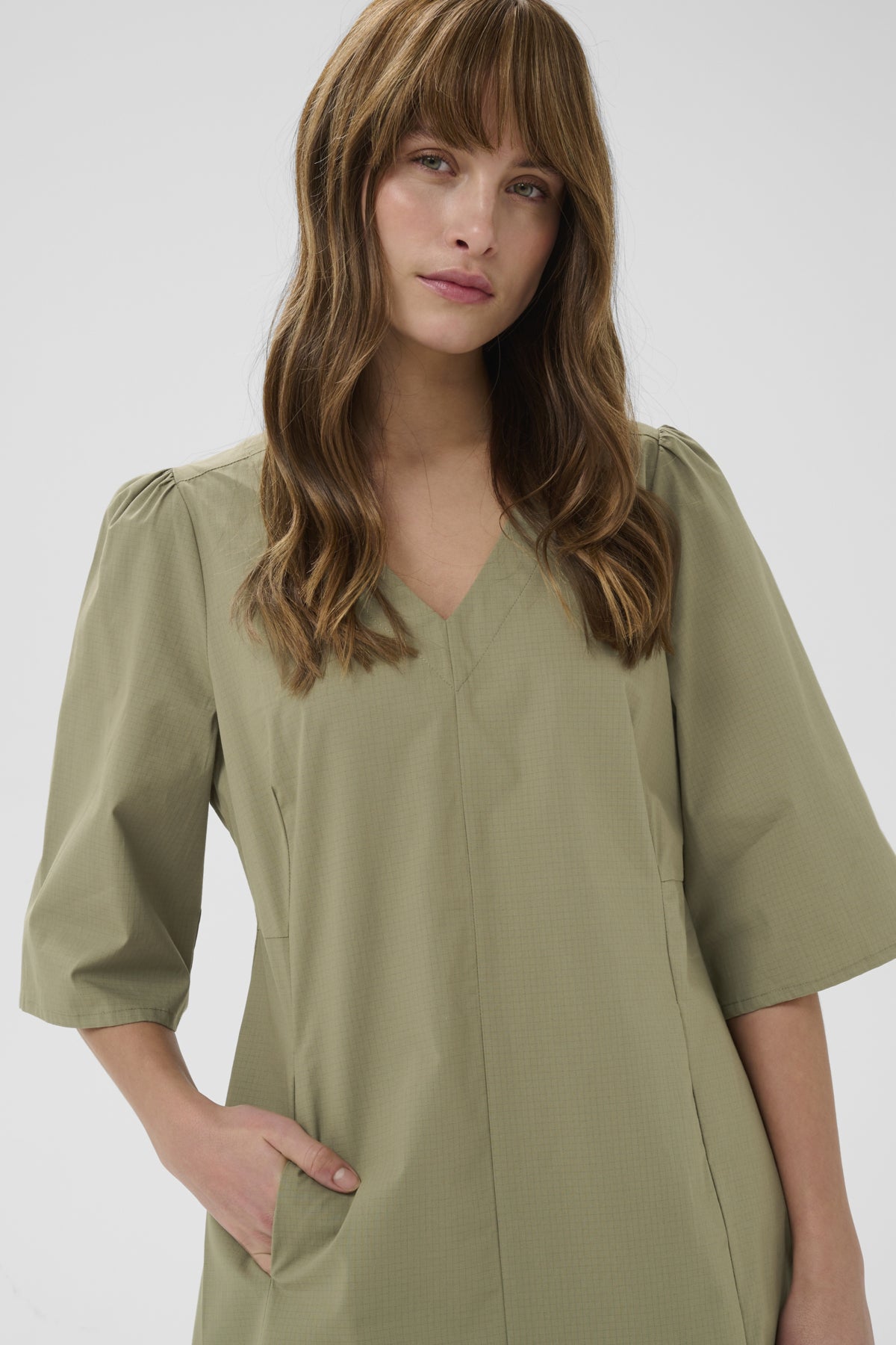Culture CUbendine Dress - Dusky Green