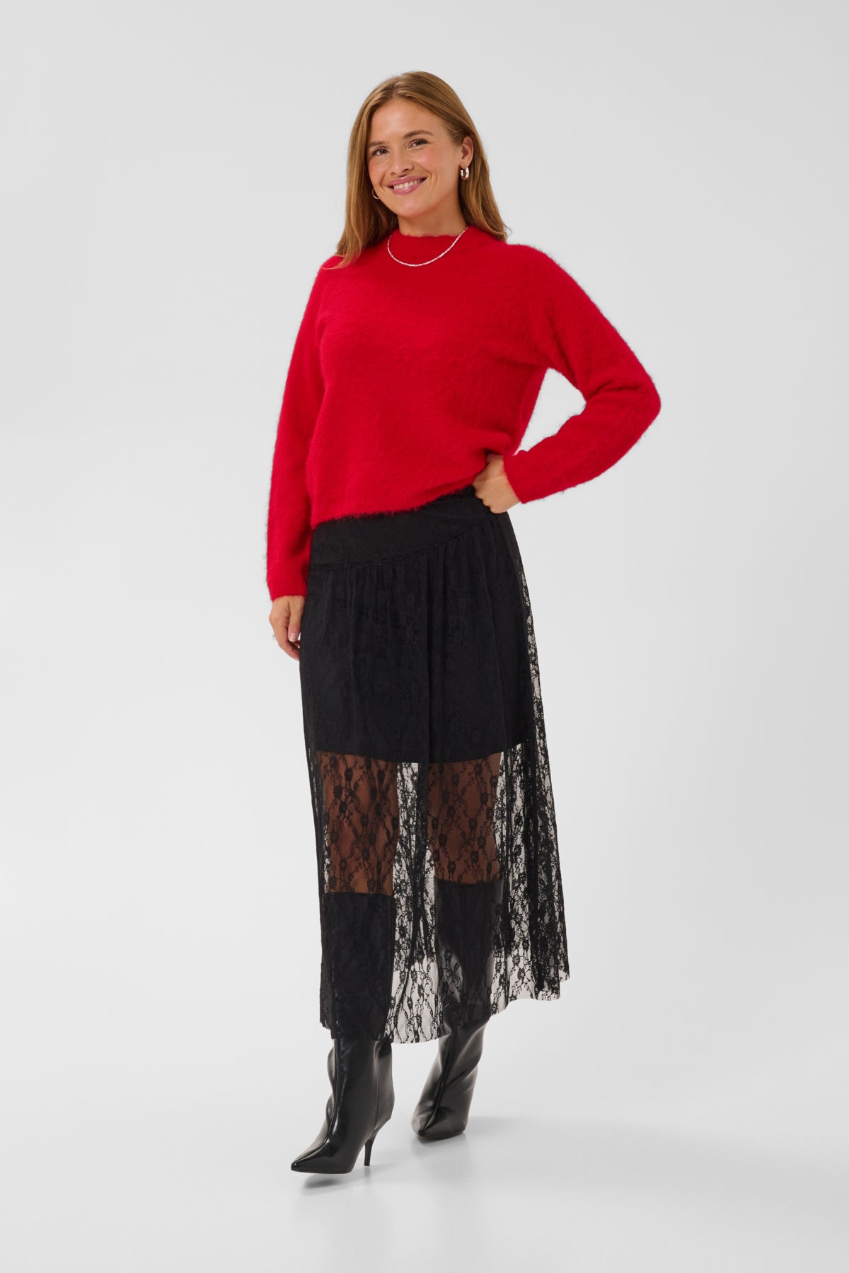 Kaffe Clothing KAjordan Strikkegenser Crimson