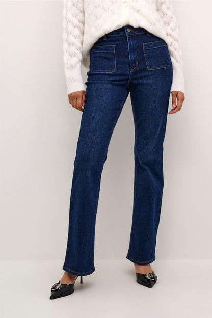 Kaffe Clothing KAsinem Flared Jeans Dark Blue Denim