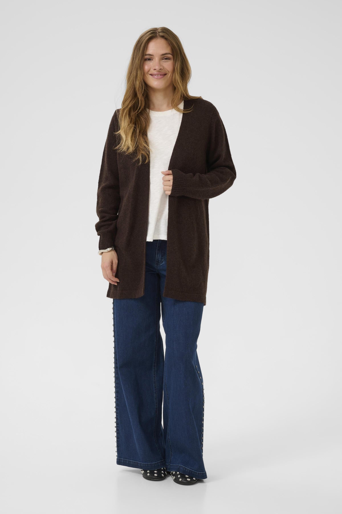 Culture CUasima KAtrina Long Cardigan Coffee Bean Melange