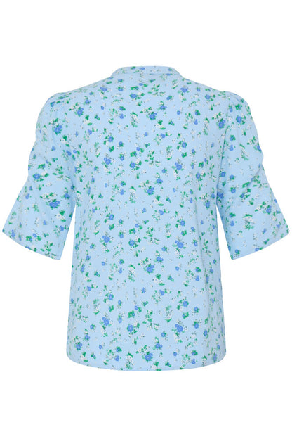 Ichi IHvera – Lyseblå bluse med blomsterprint