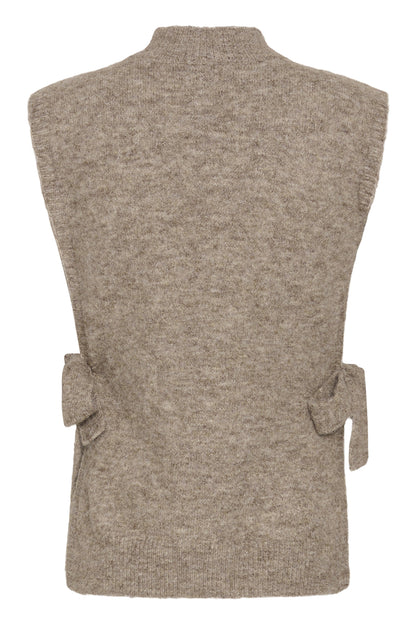 Kaffe Clothing KAmartine Knit Vest Desert Taupe Melange