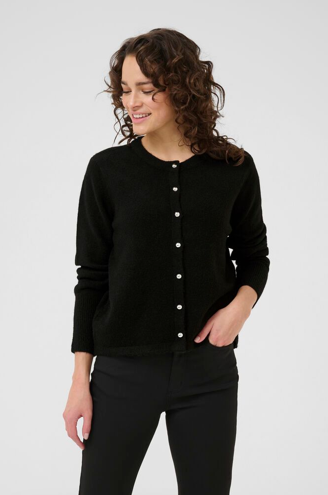 KAniel Knit Cardigan Black Deep