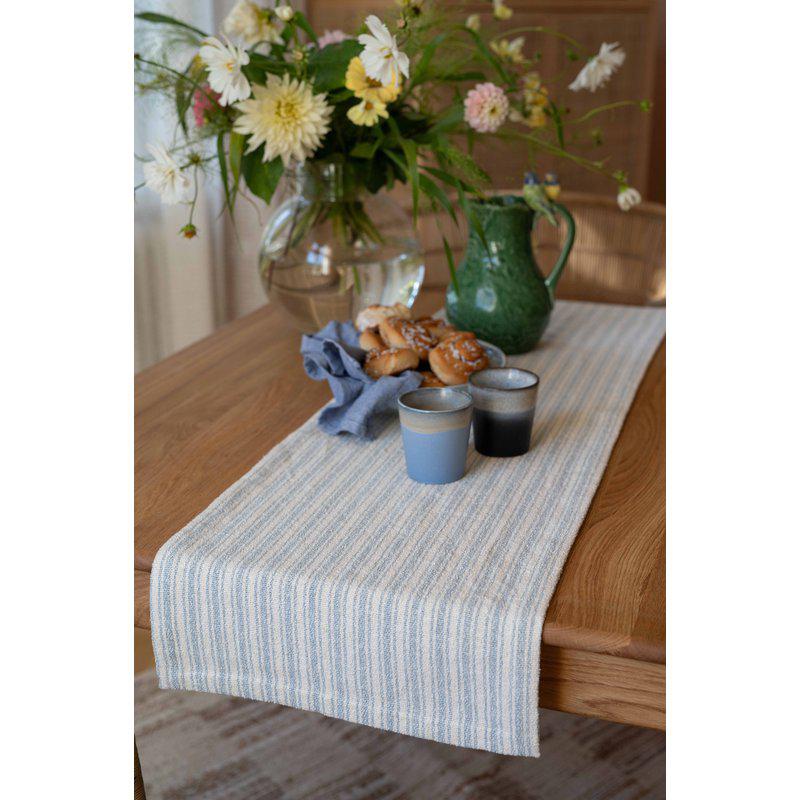 Fondaco Ronja Løper 30 x 120 Cm Denimfarget Stripete