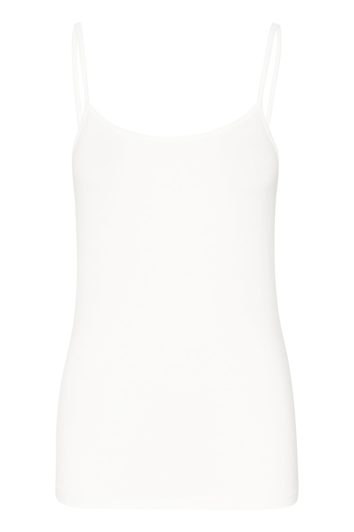 Kaffe KAfrida – Hvit tettsittende singlet med smale stropper