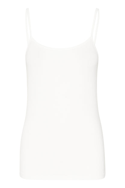 Kaffe KAfrida – Hvit tettsittende singlet med smale stropper