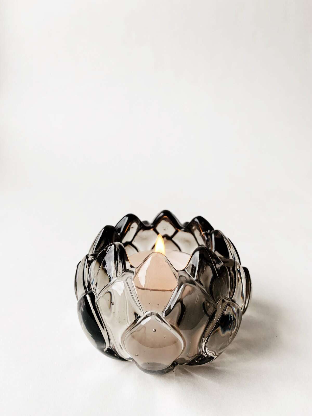 Trend Design Lysglass artisjokk 8×5 cm grå