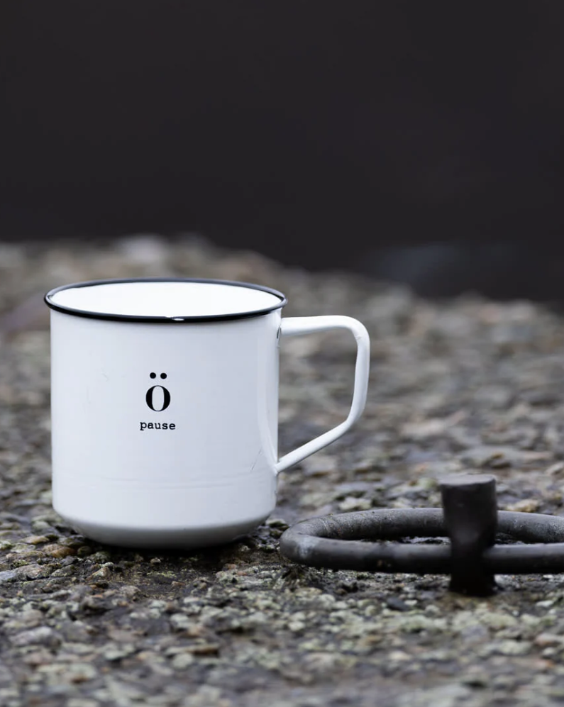 Sögne Home Emaljekopp "Pause" Stor