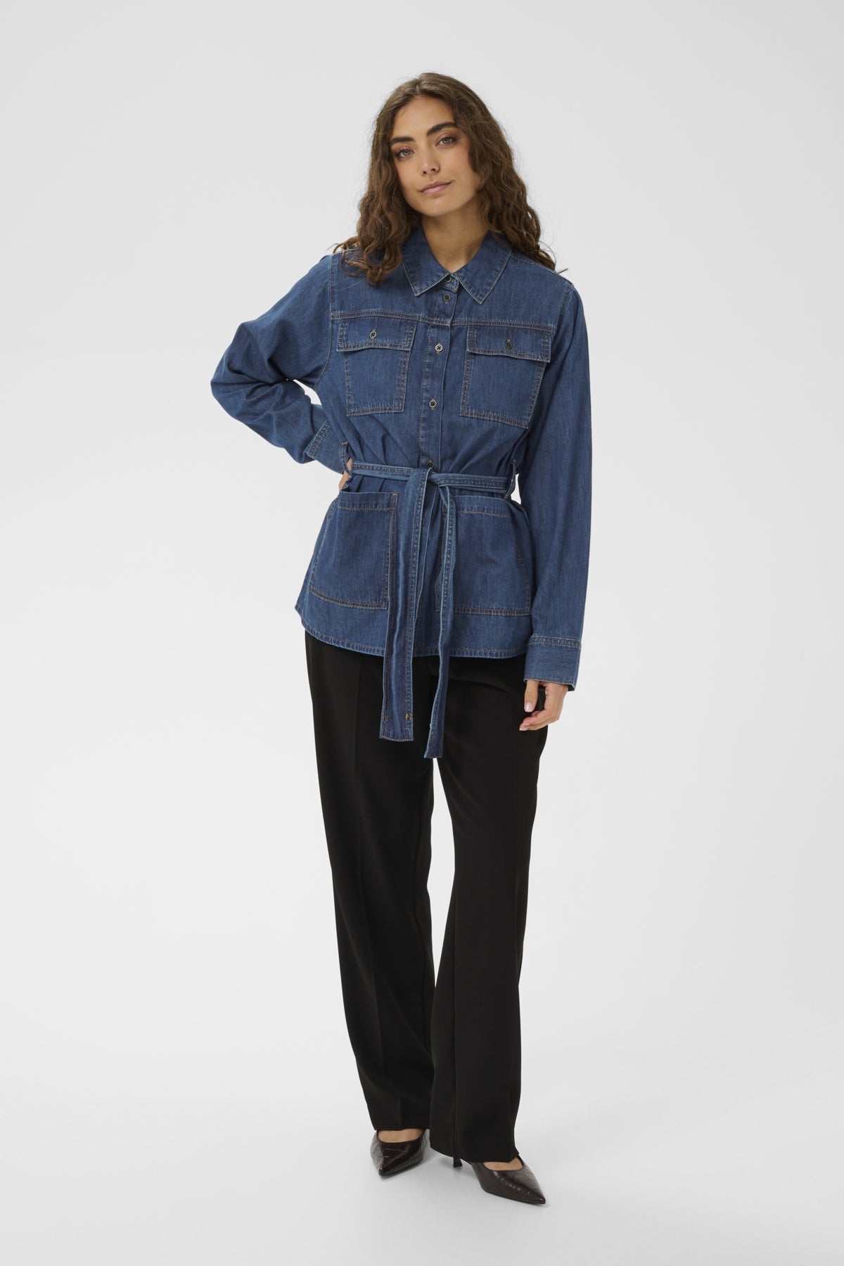 Culture CUlava Arpa Shirt Dark Blue Wash