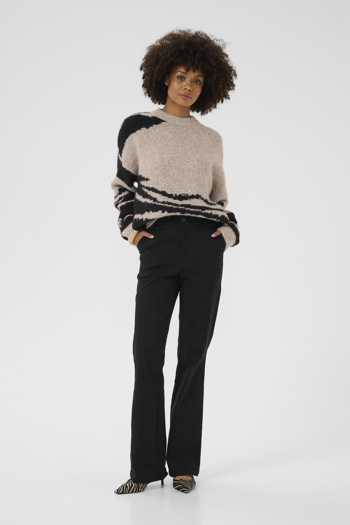 Culture CUbengtha Long Flare Pants Black