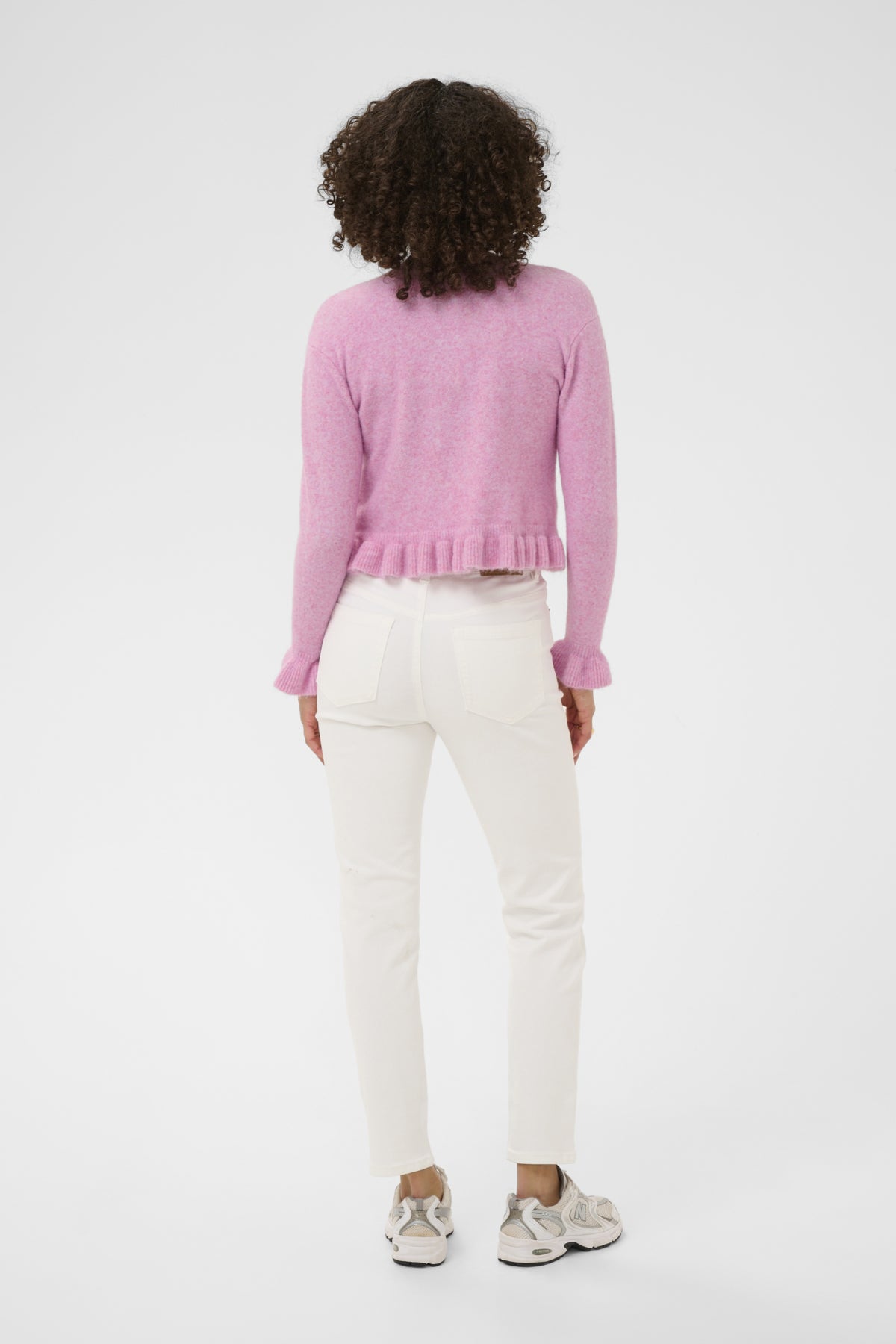 Kaffe Clothing KAemma Frill Cardigan Pink