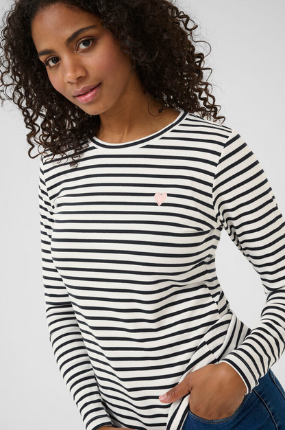 Kaffe Clothing KAliddy T-Shirt Chalk/Midnight Marine