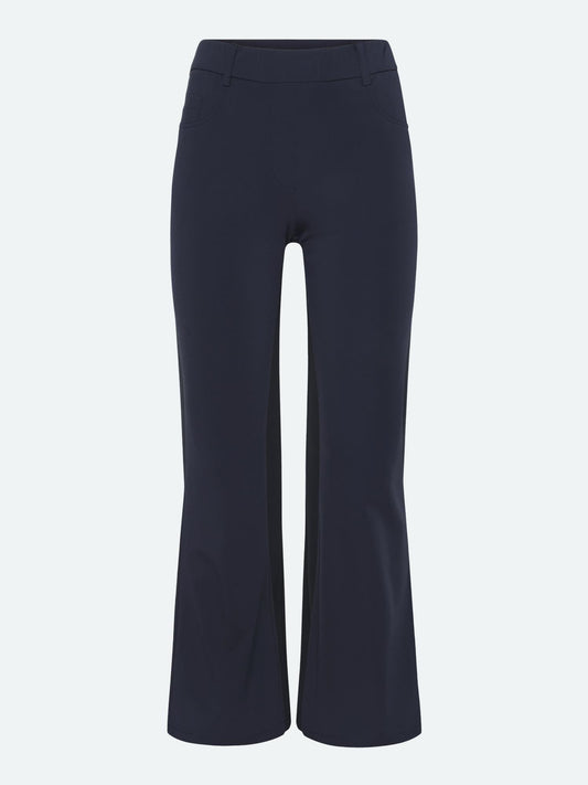 Brandtex Bukse M/Stretch og Strikk I Livet Mørkeblå