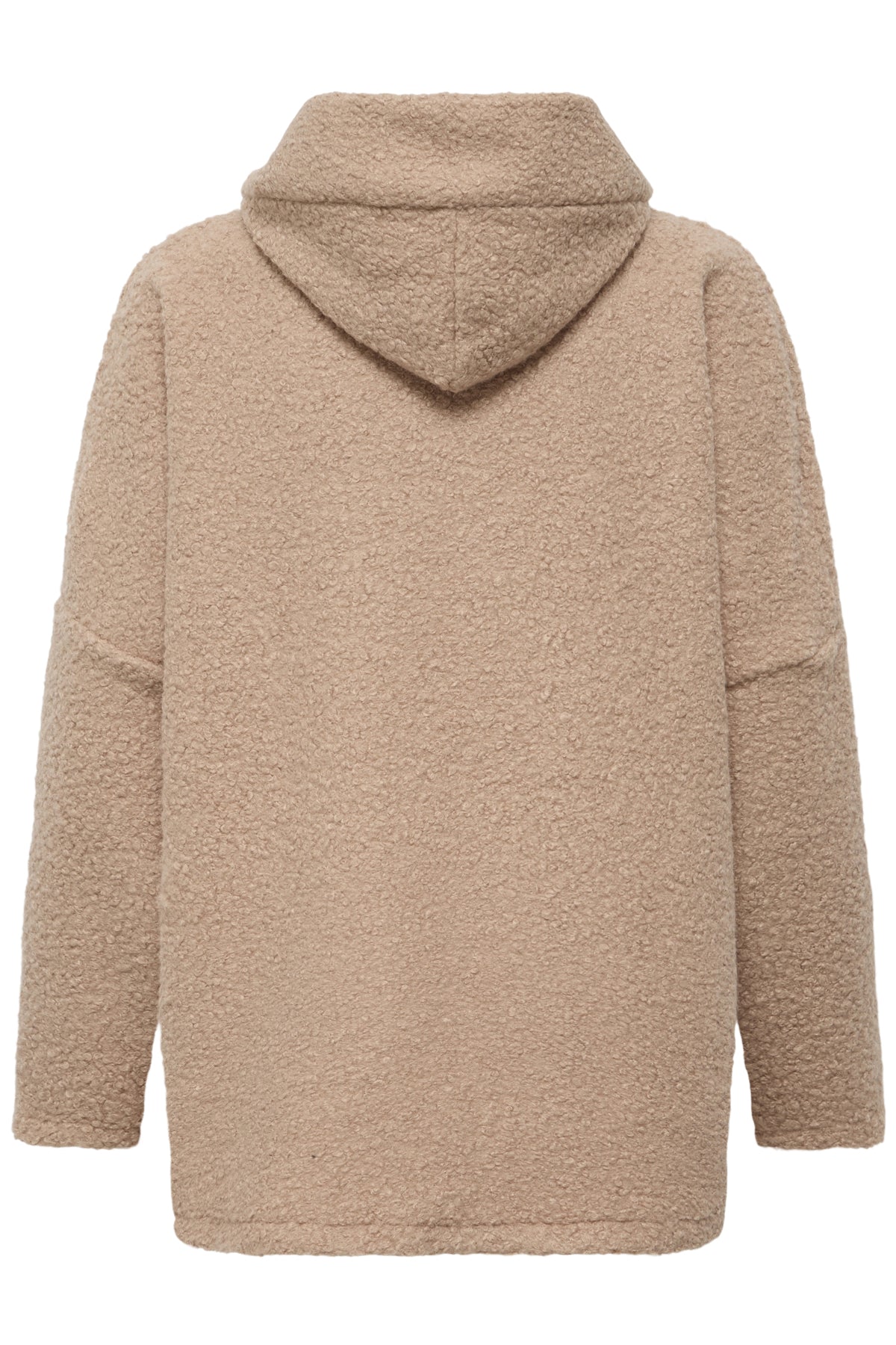 Sorbet SBcember Jacket – Sandfarget hettejakke med store lommer