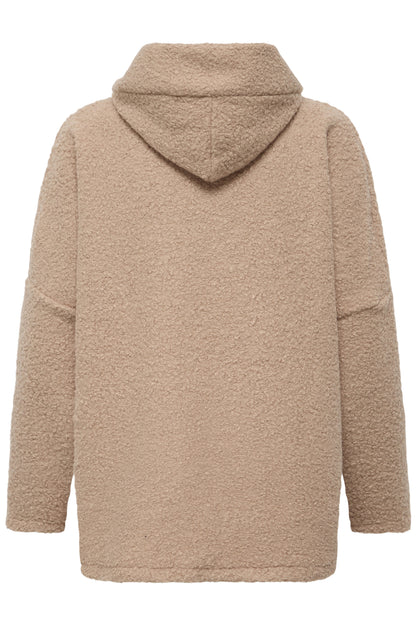 Sorbet SBcember Jacket – Sandfarget hettejakke med store lommer