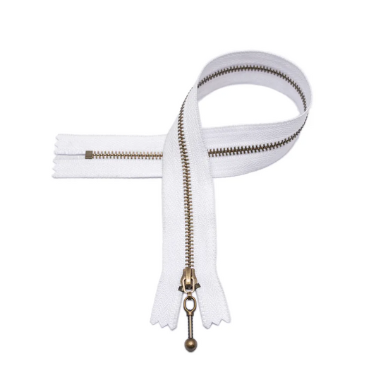 Glidelås 18cm 5mm Hvit