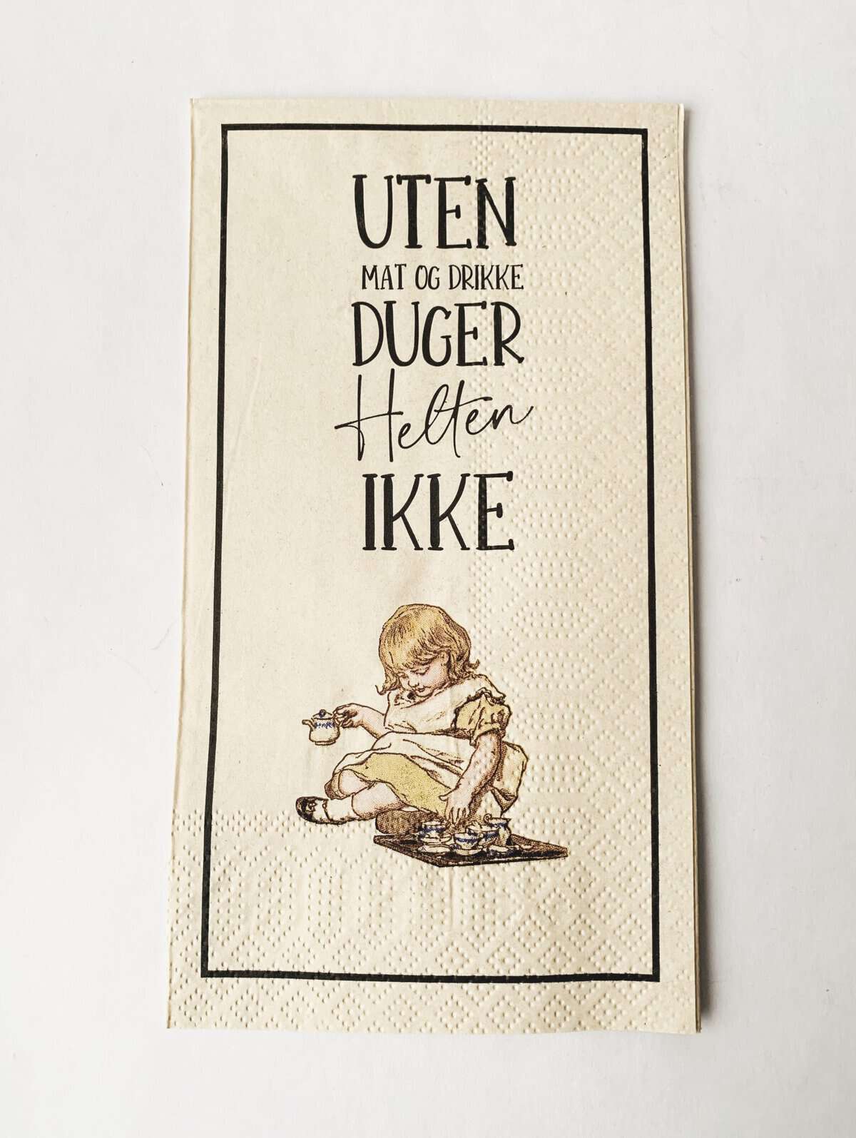 Trend Design Servietter "Uten mat og drikke"