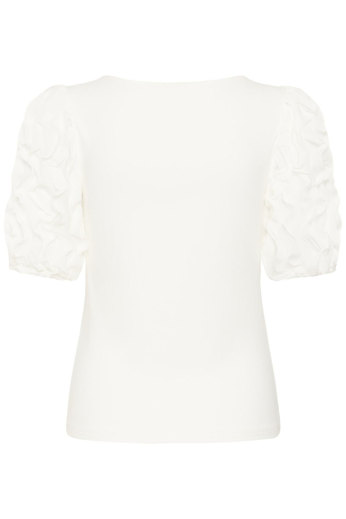 Kaffe Clothing KAlindsay Frill T-shirt - Chalk