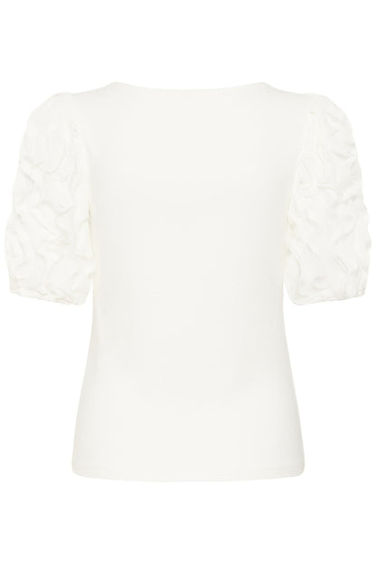 Kaffe Clothing KAlindsay Frill T-shirt - Chalk