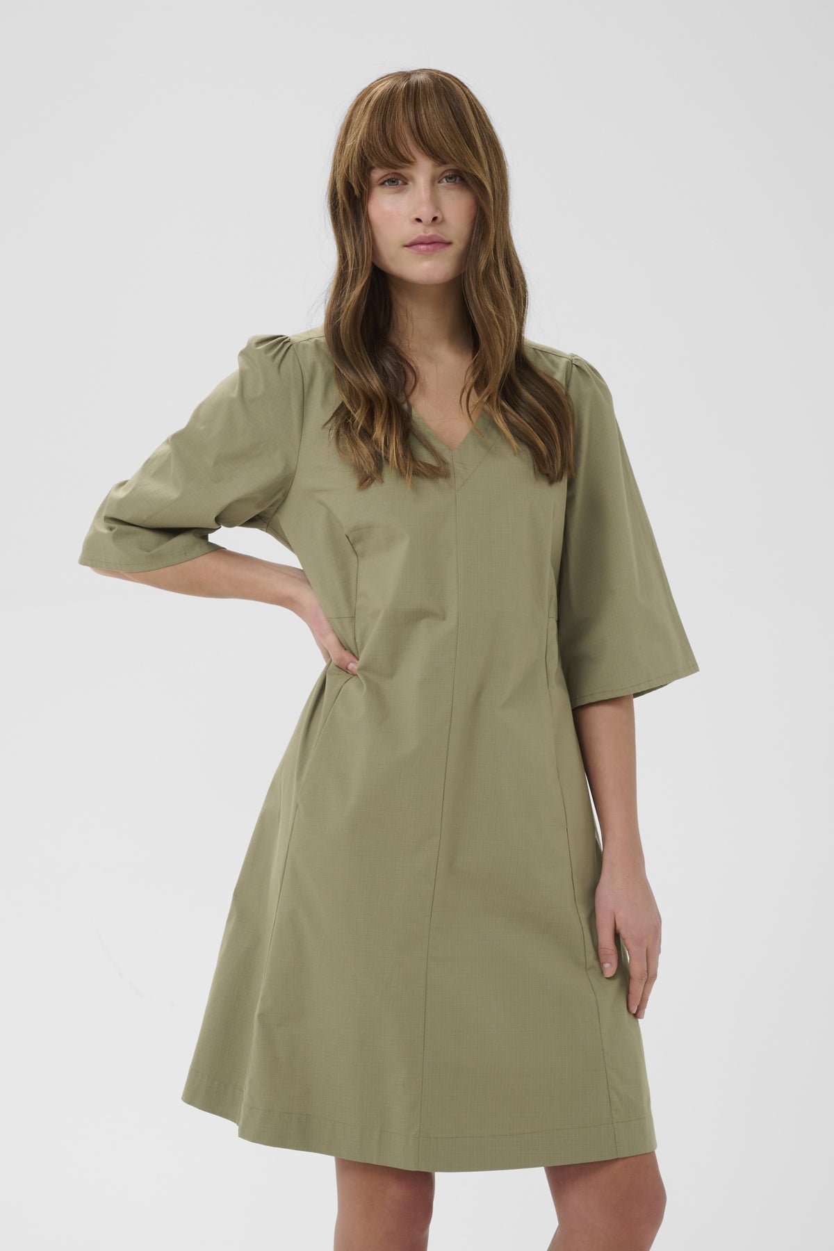Culture CUbendine Dress - Dusky Green
