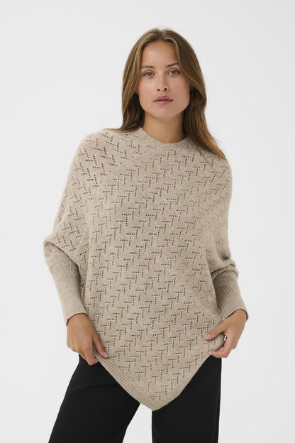 Kaffe Clothing KAoline Poncho Gray Melange