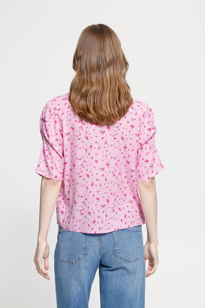 Ichi IHvera – Rosa bluse med blomsterprint
